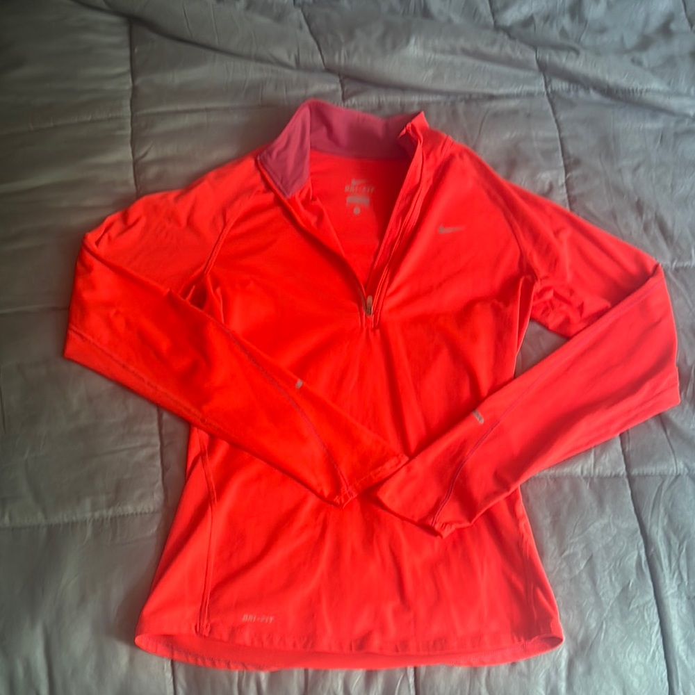Nike Bright Orange Long Sleeve Pullover